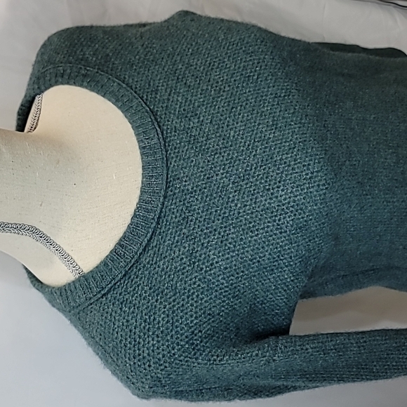 NICOLE MILLER 100% Cashmere 2 Ply Thick Teal Deep Turquoise - Picture 2 of 5